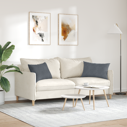 Sofakuddar 2 st Sammet Mörkgrå 60 x 40 cm