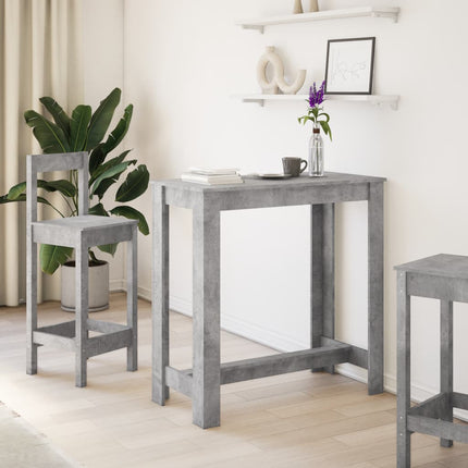 Barbord betonggrå 102x50x103,5 cm konstruerat trä