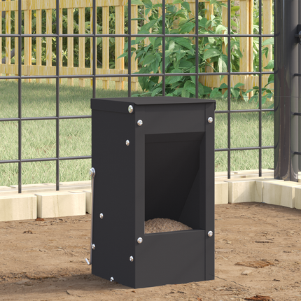Kaninsmatare Svart 12,5 x 12,5 x 25 cm Kallvalsat Stål