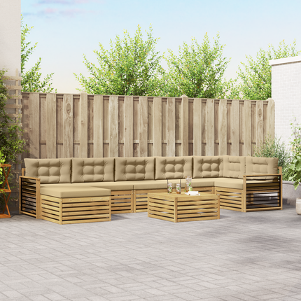 Utomhussoffset 8 st Vit och Beige