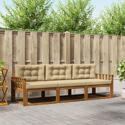 Utomhussoffset 3 st Naturlig och Beige