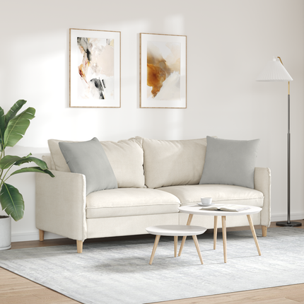 Sofakuddar 2 pcs Ljusgrå 50 x 50 cm tyg