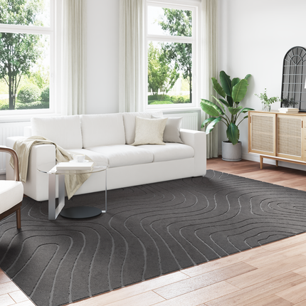 Områdesmattor PALMERAS Antracit 340 x 240 cm Polyester