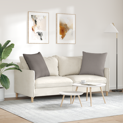 Sofakuddar 2 st tyg Taupe 60 x 60 cm