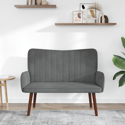 2-sits soffa Mörkgrå 115 x 61 x 87 cm Sammet
