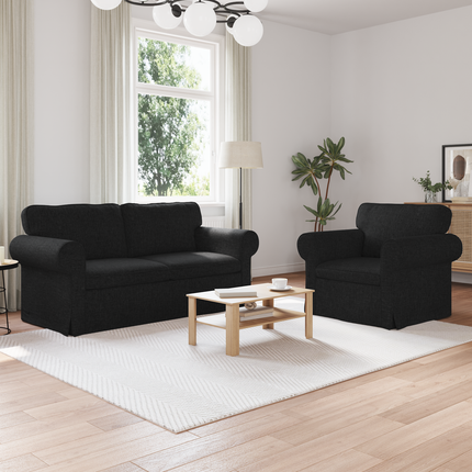 Soffset 2 st Svart tyg