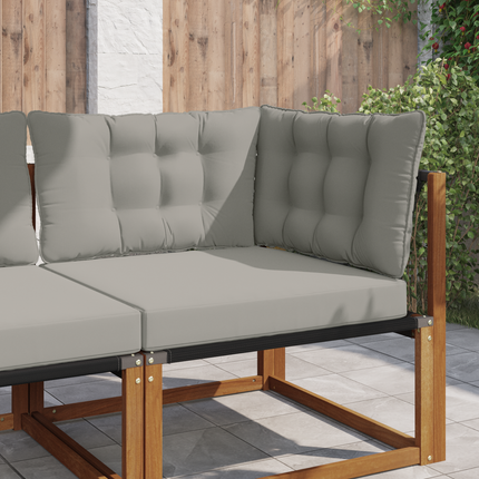 Utomhus Soffa Kudde Polyester Grå 80 x 43 x 10 cm