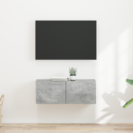 TV Vägghylla 2 st Betong Konstruerat trä