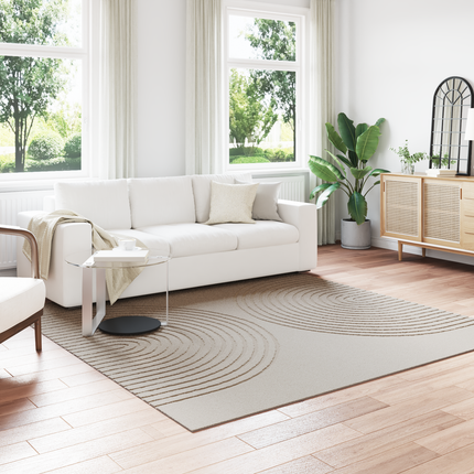 Områdesmattor Fyrkantig GALATI Kräm 240 x 240 cm Polyester