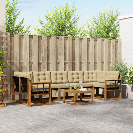 Utomhussoffset 8 st Naturlig och Beige