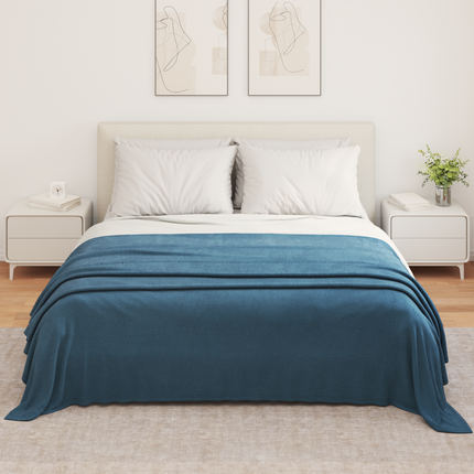 Kastfilt Mörkblå 350 x 270 cm Fleece
