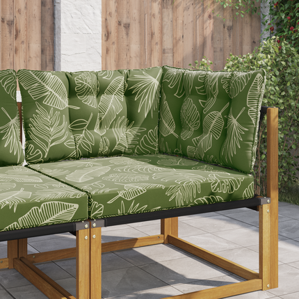 Utomhus Soffa Kudde Polyester Bladdesign 80 x 43 x 10 cm