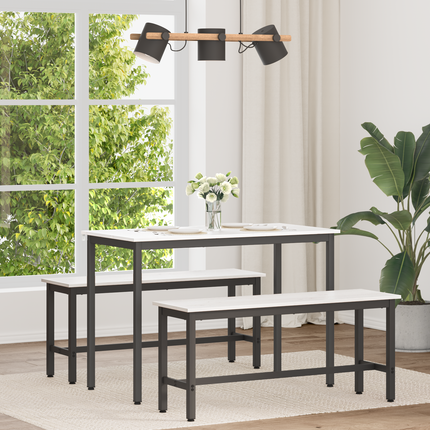 Matbord Vit 110 x 55 x 75 cm Massiv furu