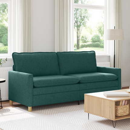 Soffa Mörkgrön 196 x 81 x 87,5 cm Tyg