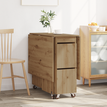 Matbord 140 x 80 x 77 cm Konstruerat trä Artisan-ek Rektangulär
