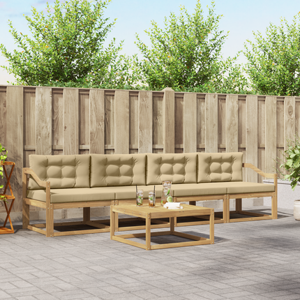 Utomhussoffset 4 st Vit och Beige