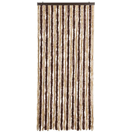 Insektsdraperi beige och ljusbrun 90x220 cm chenille