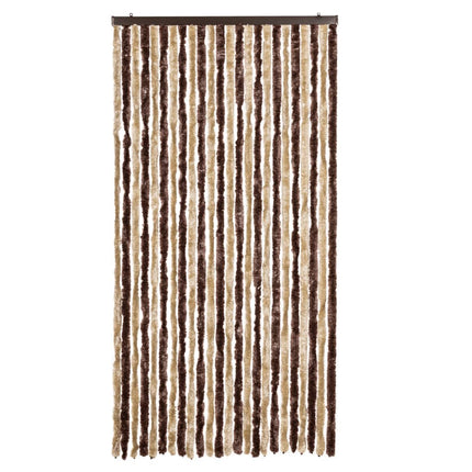 Insektsdraperi beige och ljusbrun 100x220 cm chenille