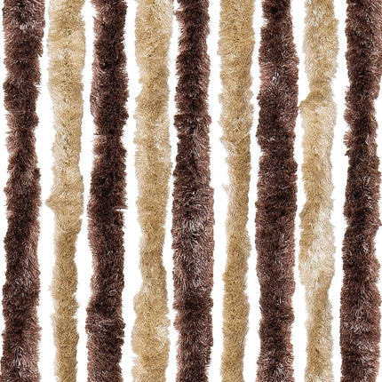 Insektsdraperi beige och ljusbrun 100x220 cm chenille