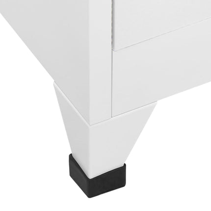Klädskåp för omklädningsrum med 9 fack stål 90x45x180 cm grå