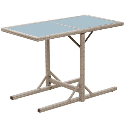 Bistrogrupp med dynor 3 delar konstrotting beige