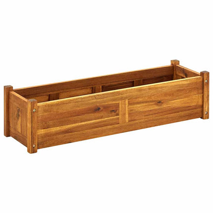 Blomlåda upphöjd akaciaträ 100x30x25 cm