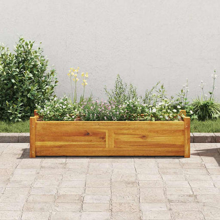 Blomlåda upphöjd akaciaträ 100x30x25 cm