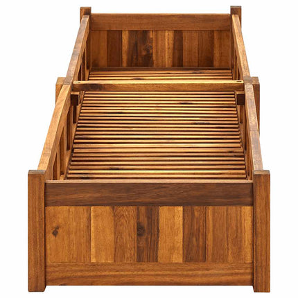 Blomlåda upphöjd akaciaträ 200x50x25 cm