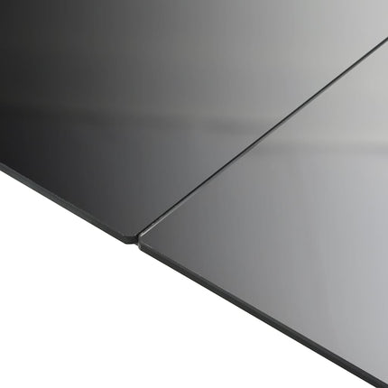 Trädgårdsbord svart 190x90x74 cm aluminium och glas