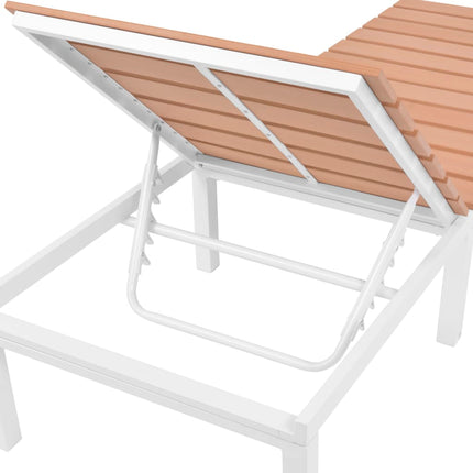 Solsäng aluminium och WPC brun