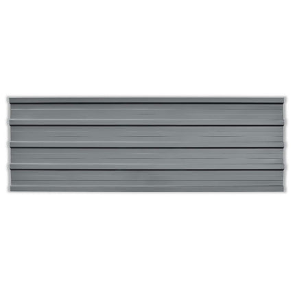 Takpanel 12 st Grå 129 x 45 cm Galvaniserat stål
