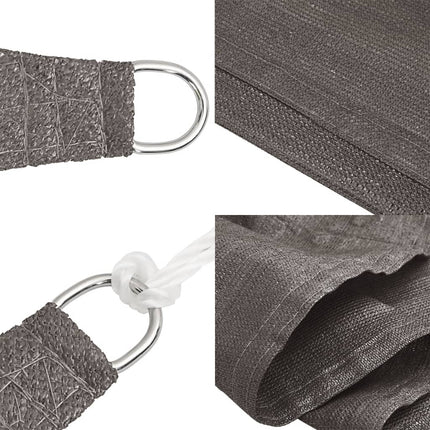 Solsegel HDPE fyrkantigt 2x2 m antracit