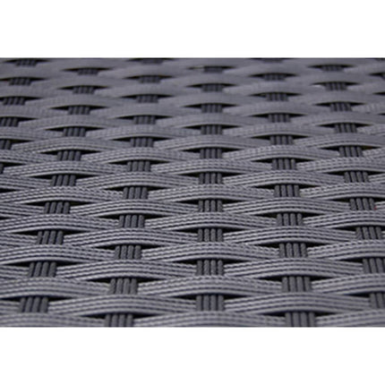 Matgrupp för trädgården med dynor 5 delar konstrotting svart