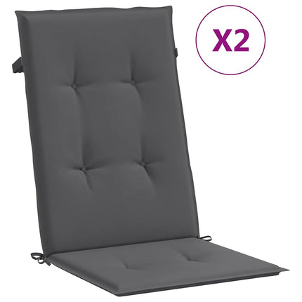 Stolsdynor 2 st antracit 120x50x2 cm tyg