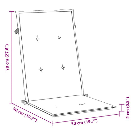 Stolsdynor 2 st antracit 120x50x2 cm tyg