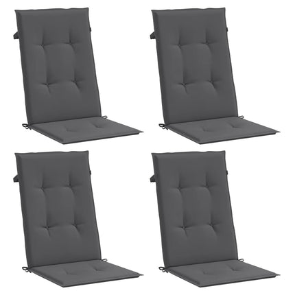 Stolsdynor 4 st antracit 120x50x3 cm tyg