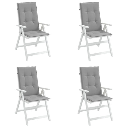 Stolsdynor 4 st grå 120x50x3 cm tyg