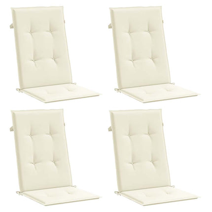 Stolsdynor 4 st gräddvit 120x50x2 cm tyg