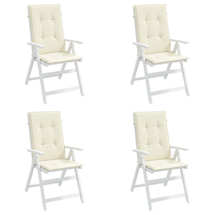 Stolsdynor 4 st gräddvit 120x50x2 cm tyg
