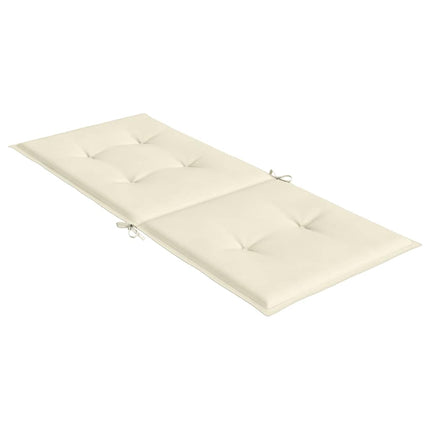 Stolsdynor 4 st gräddvit 120x50x2 cm tyg