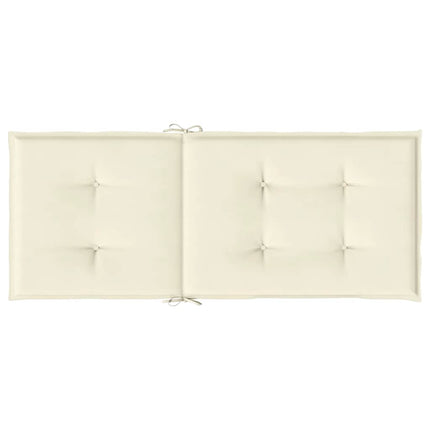 Stolsdynor 4 st gräddvit 120x50x2 cm tyg