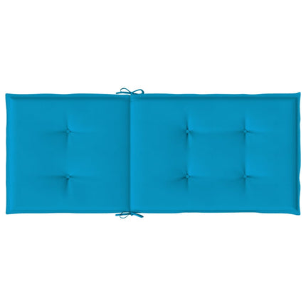 Stolsdynor 2 st blå 120x50x3 cm tyg