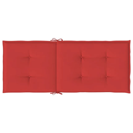 Stolsdynor 2 st röd 120x50x3 cm tyg