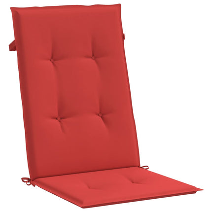 Stolsdynor 4 st röd 120x50x3 cm tyg