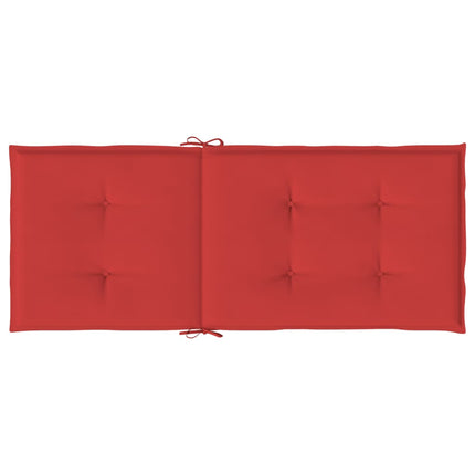 Stolsdynor 4 st röd 120x50x3 cm tyg