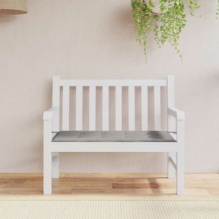 Bänkdyna för trädgården grå 120x50x4 cm oxfordtyg