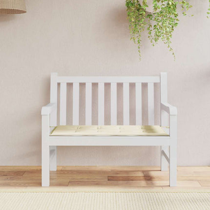 Bänkdyna för trädgården gräddvit 100x50x4 cm oxfordtyg
