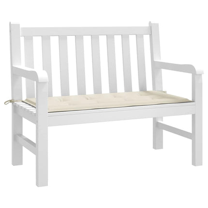 Bänkdyna för trädgården gräddvit 120x50x3 cm oxfordtyg