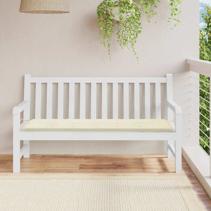 Bänkdyna för trädgården gräddvit 150x50x4 cm oxfordtyg