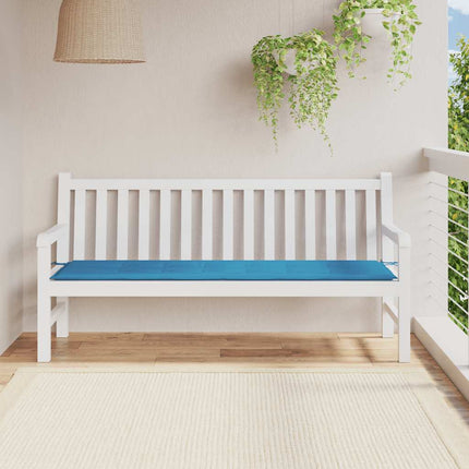 Bänkdyna för trädgården blå 180x50x3 cm oxfordtyg